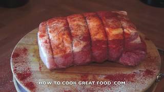 Oven Roast Pork Recipe  How to Roast Pork  Easy Roast Pork  Pork Joint  Crispy pork [upl. by Ecirtnahs847]