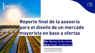 Reporte final de la asesoría para el diseño de un mercado mayorista en base a ofertas [upl. by Kahler301]