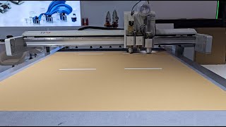 Making corrugated boxes with tape applicator creasing tool and EOT on TPS S3 1310 digital cutter [upl. by Pul]