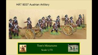 Miniatures  HÄT 8037 Austrian Artillery  172  S01E08 Figuren [upl. by Anaicilef531]