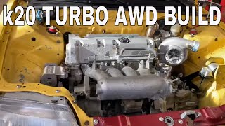 My AWD Turbo K20 Honda CRX Video 1 [upl. by Atte]