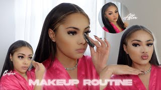 MAKEUP ROUTINE🎀 beginner friendly tips amp tricks [upl. by Adnilra]