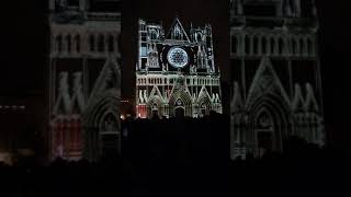 quotIrisquot Cathédrale Saint Jean  Fête des lumières Lyon 2021 [upl. by Aksoyn]