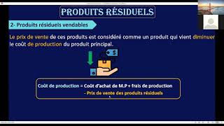 comptabilité analytique  les produits résiduels les encours de production cas de synthèse [upl. by Ajak600]