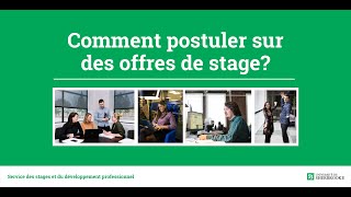 Comment postuler sur des offres de stage [upl. by Chapa871]