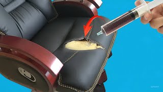 Your sofa will last a lifetime if you do this EASY AND FAST DIY LEATHER REPAIR [upl. by Iegres387]