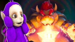 Tinky Winky Reacts to SUPER MARIO BROS MOVIE Official Trailer [upl. by Ashil]