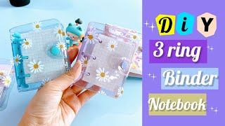 DIY 3 Ring Binder Mini Notebook  How to Make Mini Journal NotebookDiary [upl. by Appolonia]