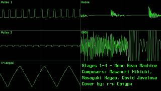 Mean Bean Machine Stages 14 Ricoh 2A03 NES cover [upl. by Nnylrebma]