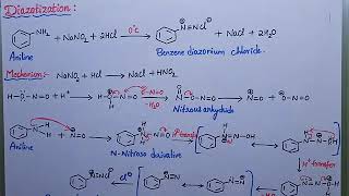 Diazotization reaction with mechanism [upl. by Drannek181]