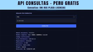 ✅Como usar API de consultas RENIEC GRATIS [upl. by Schnapp878]