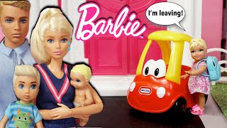 Barbie Baby Doll Runs Away  Barbie amp Ken Family Story [upl. by Airotnahs]