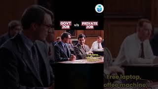 Difference between govt job vs private jobs shortsfeed memes meme ugcnet studentmeme [upl. by Malina]