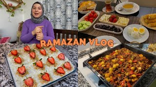 SAHURDAN İFTARA✨Fırın Tava ve Güllaç tarifiMutfakta geçen bir gün Ramazan vlog [upl. by Valley]