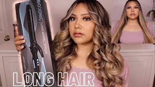 HOW TO CURL LONG HAIR  BIO IONIC HAIR CURLER  REVIEW [upl. by Faubion]