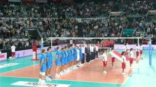 Mondiali Pallavolo 2010  ItaliaUSA  Inno nazionale italiano Fratelli dItalia [upl. by Sucramd]