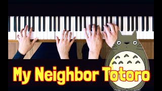 Totoro Theme Song Piano Duet [upl. by Amick]