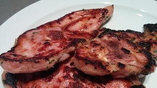 RECETA EN 1 MINUTO Chuletas de pavo al ajillo [upl. by Maag]