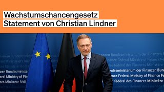 Wachstumschancengesetz verabschiedet – Statement von Christian Lindner [upl. by Griffie938]