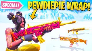 So I made my own Custom Wraps in Fortnite PewDiePie Wrap [upl. by Lu]