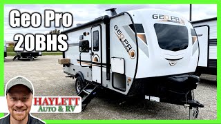 BUNKS AZDEL SOLAR amp SLIDE 2021 Geo Pro 20BHS Ultralite Rockwood Travel Trailer RV Review [upl. by Eigger850]