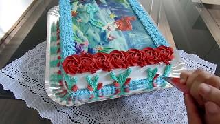 Bolo Pequena Sereia  Bolo de aniversário Princesa Ariel 😍 [upl. by Yadahs153]