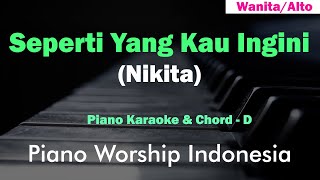 Nikita  Seperti Yang Kau Ingini Karaoke Piano Alto [upl. by Enal480]