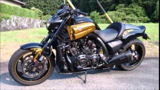 YAMAHA 09 VMAX1700 prunus FULL POWER CUSTOM [upl. by Ennovoj]