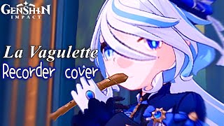 La Vaguelette Recorder Cover by Someone Who Cant Read Sheet Music  Genshin Impact [upl. by Kwapong]