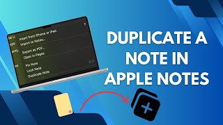 How to Create a Duplicate Note in Apple Notes on Mac [upl. by Baun861]