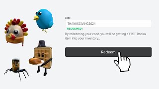 WORKING CODES ALL WORKING NOVEMBER 2024 Roblox Promo Codes For ROBLOX ITEMS [upl. by Chellman]