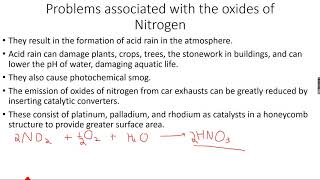 ASLevel Chemistry Nitrogen and Sulfur Part 2 [upl. by Melisenda]