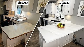 How to make White Kitchen Countertops with Epoxy [upl. by Chancellor]