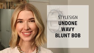 How To Undone Wavy Blunt Bob  StyleSign  Goldwell Education Plus [upl. by Arther]