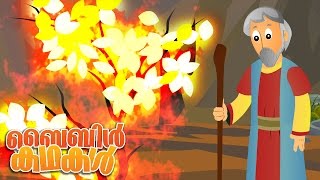 Moses and The Burning Bush Malayalam Bible Stories For Kids [upl. by Liatnahs]