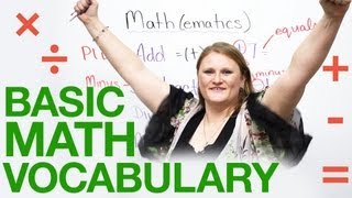 Basic MATH vocabulary in English [upl. by Yuk]