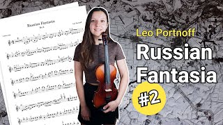 Portnoff Russian Fantasia No 2 Violin Tutorial [upl. by Charleton]