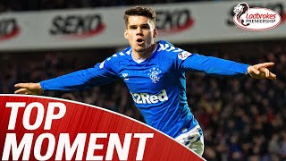 Ianis Hagi Scores his First Rangers Goal  Rangers 21 Hibernian  Top Moments [upl. by Ahsiema568]