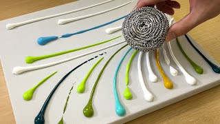 Iron Scrubber Painting Technique for Beginners  Acrylic Painting [upl. by Elocel719]