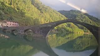 Train ride in Tuscany Lunigiana from Pontremoli to Lucca and Pisa [upl. by Lleunamme]