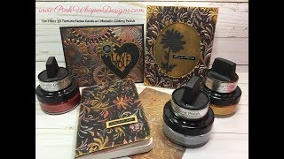 Tim Holtz 3D Texture Fades Cards w Metallic Gilding Polish [upl. by Floridia]