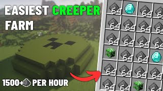 NEW UPDATED Minecraft 121 Creeper Farm Tutorial  1500 Gunpowder Per Hour Easy [upl. by Bbor]