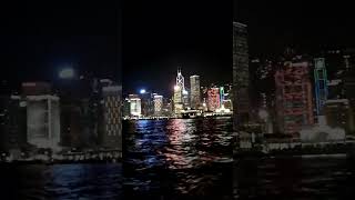 2017年10月21日 香港天星小輪由中環到尖沙咀維多利亞港夜景 Hong Kong Star Ferry Central to Tsim Sha Tsui Victoria Harbour縮時攝影 [upl. by Akciret]