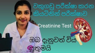 Serum creatinine test in Sinhala වකුගඩු පරීක්ෂා කරන ක්‍රියටිනින් ටෙස්ට් ගැන දැනගමු [upl. by Nahamas]