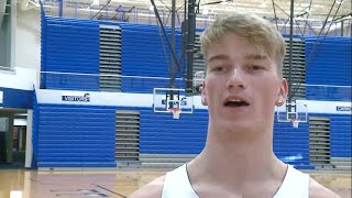 Jaxon Pardon full interview at Carroll Chargers basketball practice on 121223 [upl. by Hannah]