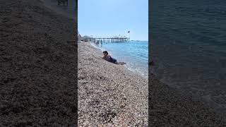 🇹🇷 🌴KARGICAK BEACH ALANYA 🌞 Antalya Turkey 2024😍 nice SEA BREEZE【4K】🏝🏖🔥 shorts beach [upl. by Mitchiner]