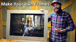 Making Your own Picture Frames  A Beginner WoodWorking Project [upl. by Olwen]