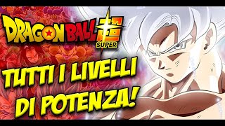 TUTTI i LIVELLI DI COMBATTIMENTO di DRAGONBALL SUPER [upl. by Eidda833]