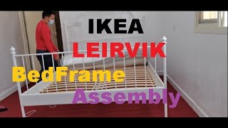 IKEA LEIRVIK Bed Frame Assembly [upl. by Annah]