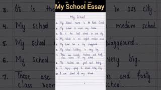 My School Essay In English  10 Lines Essay on MY School  essay my school [upl. by Ahsekram]